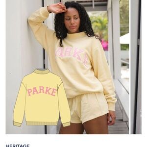Parke Heritage Mockneck Women's Yellow Sweatshirt